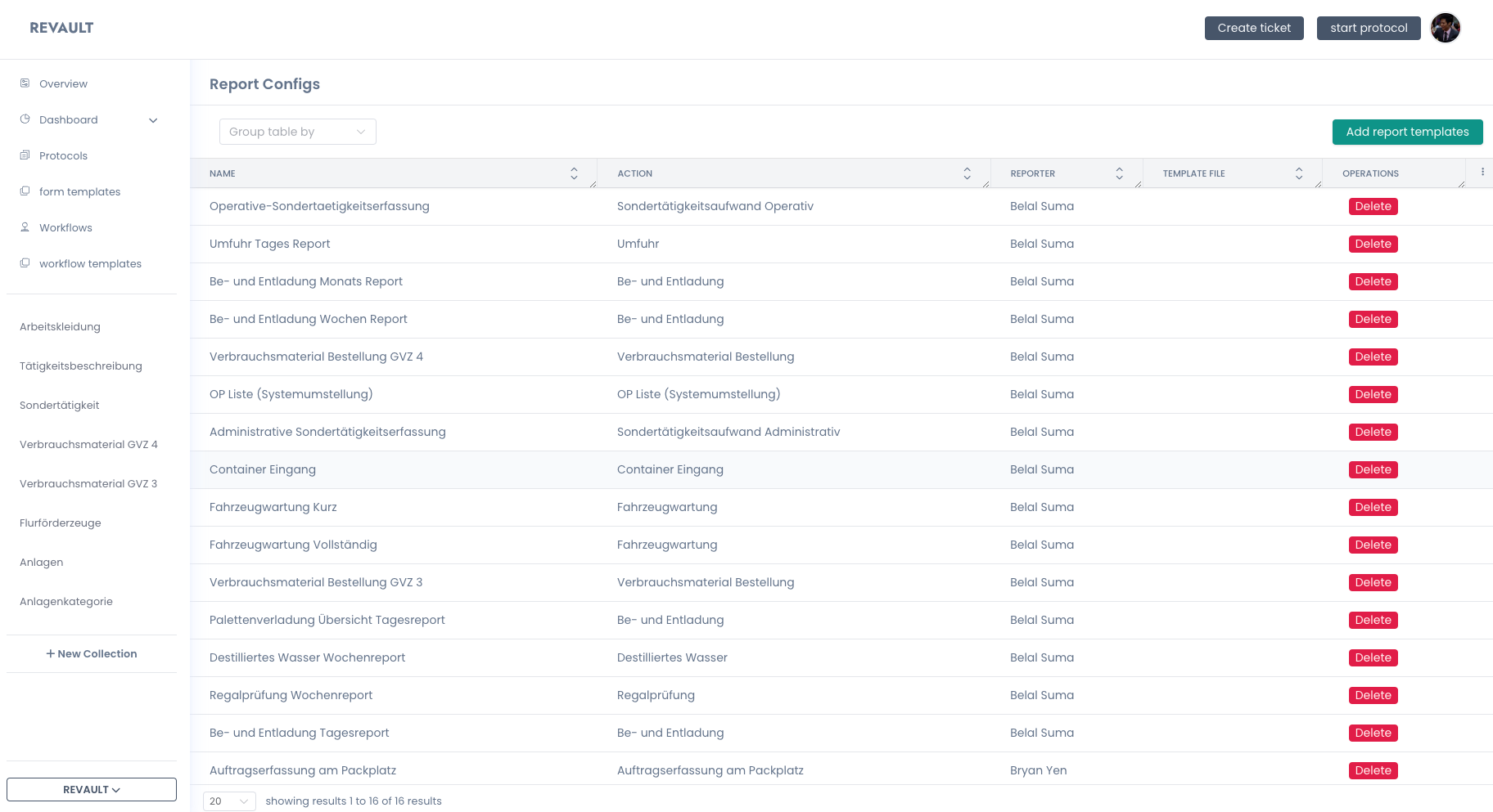 Logistics quality and audits in Revault
